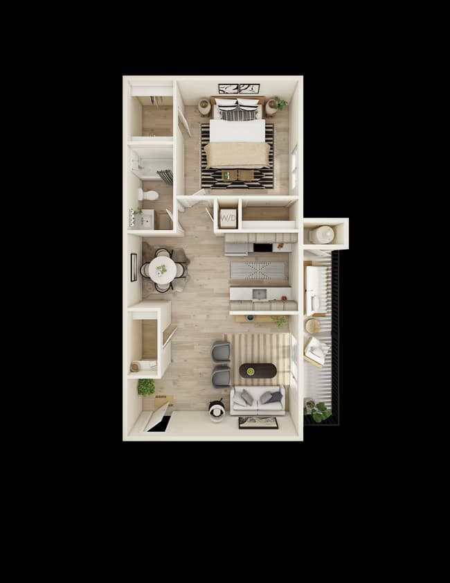 1x1 Classic 3020 floor plan