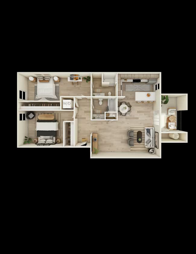 2x2 Premium 1119 floor plan