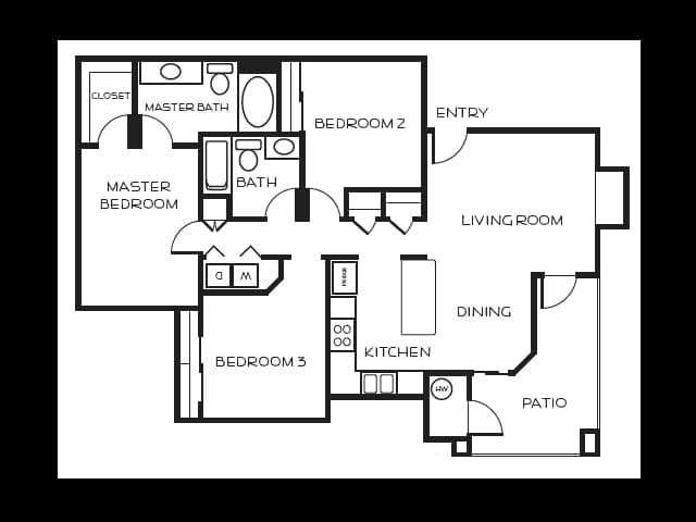 3X2 1089 floor plan