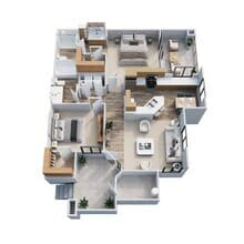 MONACO - 1,125 SQUARE FEET 138 floor plan