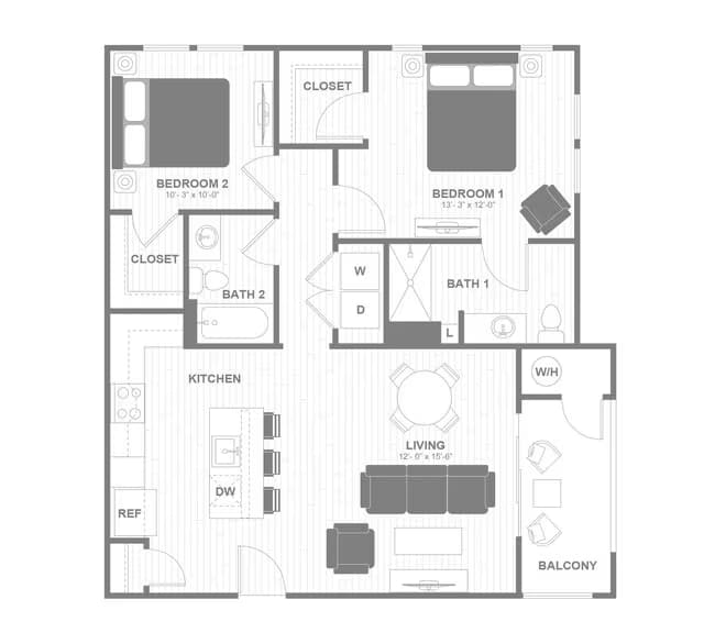 Unit A303 A303 floor plan