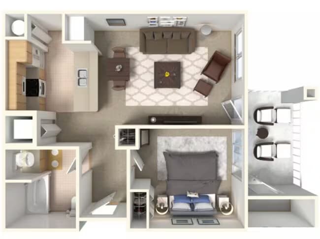 1X1 INT-G 231 floor plan