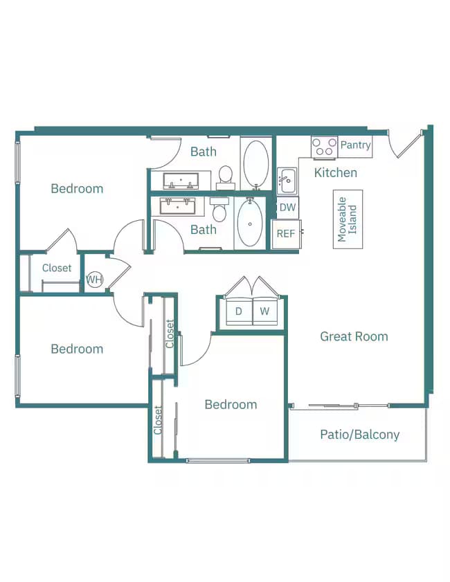 Unit 1235 2405 floor plan