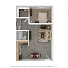 One Bedroom West - Classic 58W floor plan