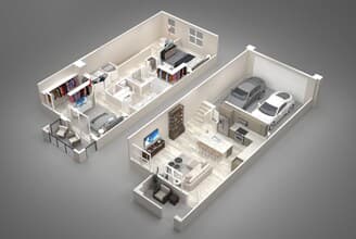 2 Bed/2 Bath 1003 floor plan