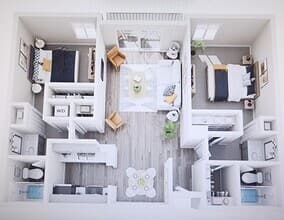 2 Bedr / 2 Bath 0140 floor plan