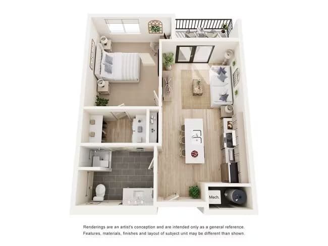 Unit C106 D106 floor plan