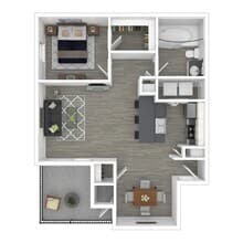 1x1-871 1033 floor plan