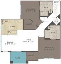 B1 411 floor plan