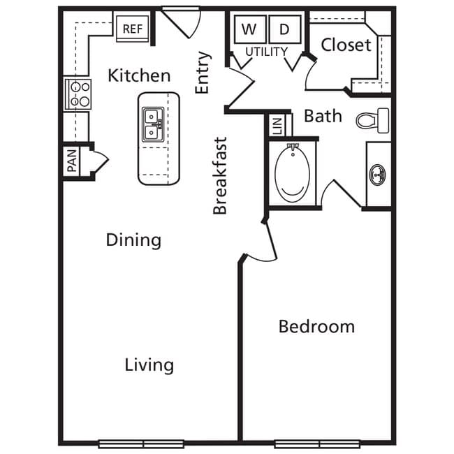 A04 - The Neil - 741 sqft 373 floor plan