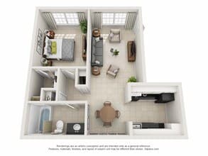 1x1 144 floor plan