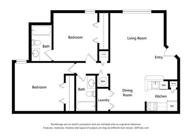 Two Bedroom 0816 floor plan