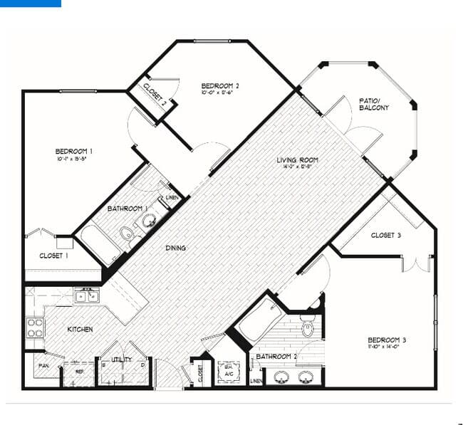 C1 - Harbor Shores I 3201 floor plan