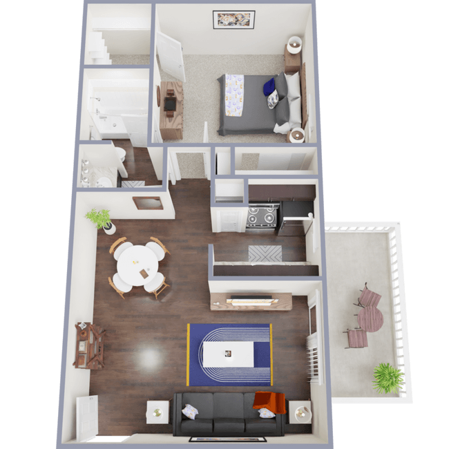 1 Bed, 1 Bath 0922 floor plan