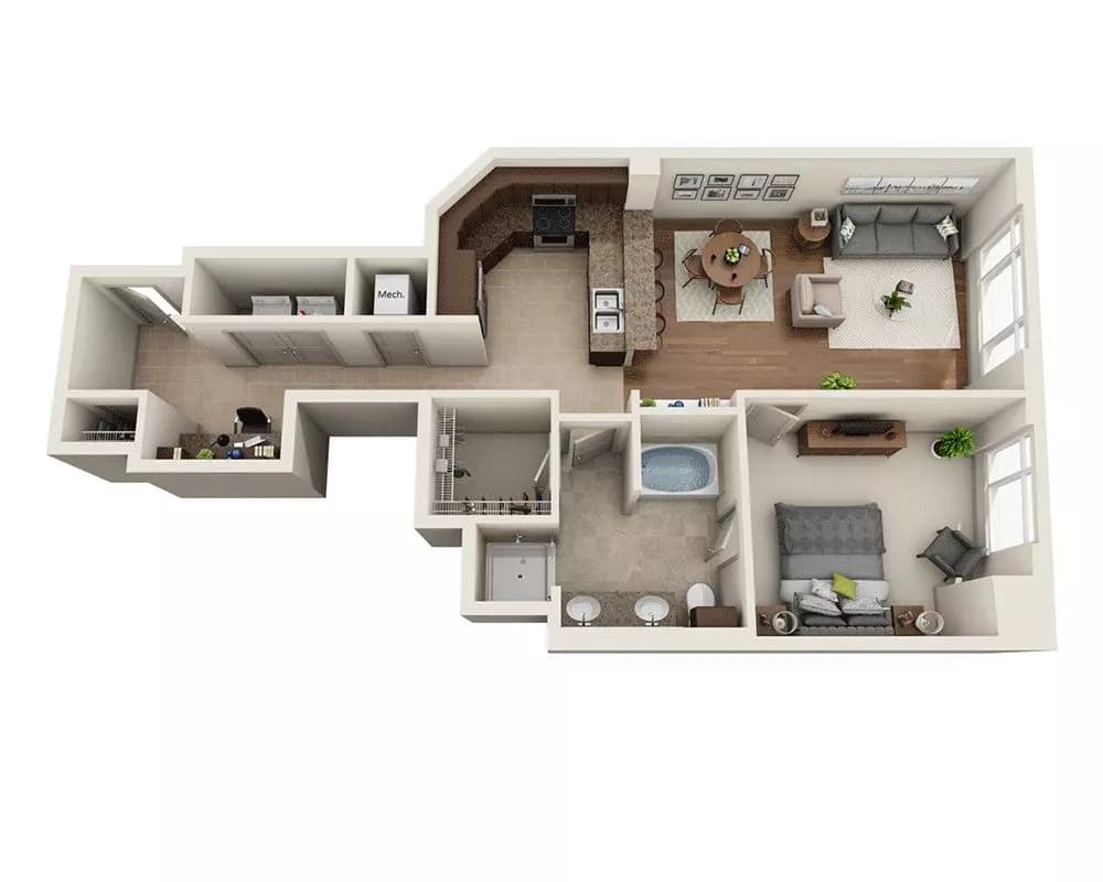 Plan F (A1AD) 301 floor plan