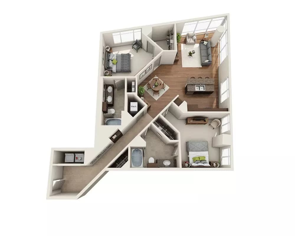 Plan O (B2E) 1808 floor plan