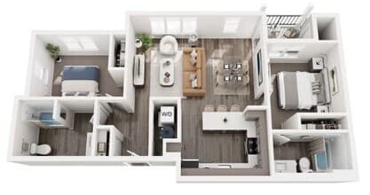 2X2 - C1 E-203 floor plan