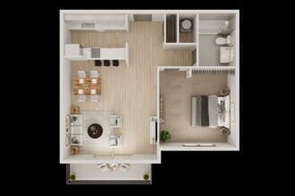 1X1 A208 floor plan