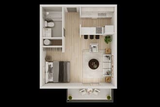 Studio A105 floor plan