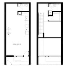 1 Bed, 1.5 Bath - Apt B Townhouse 101 floor plan