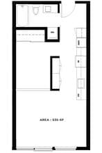 Open 1 Bed, 1 Bath - Apt C 524 floor plan