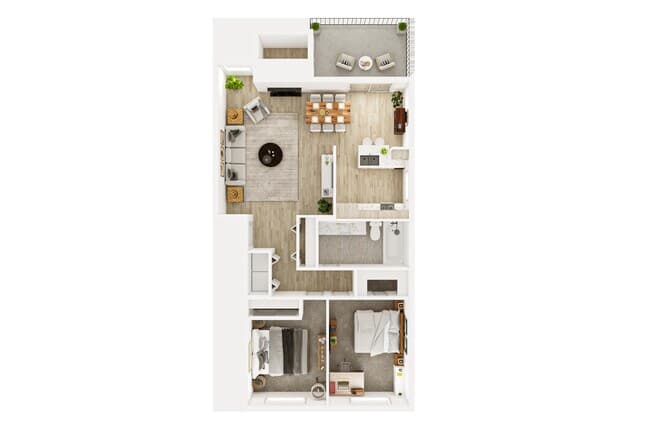 2x1G Falcon Renovated B-02 floor plan