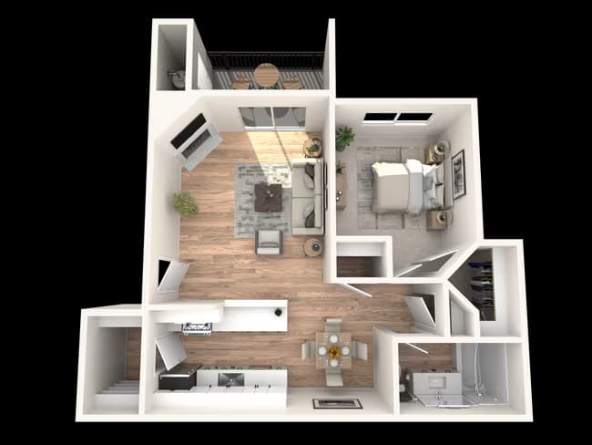 1x1 A102 floor plan