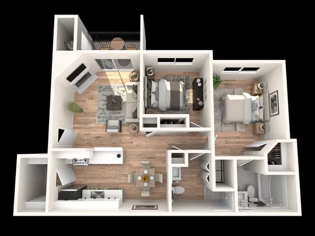 2x2 I203 floor plan