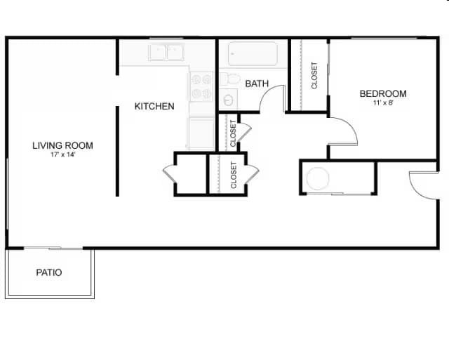 1x1 Loft 22-308 floor plan