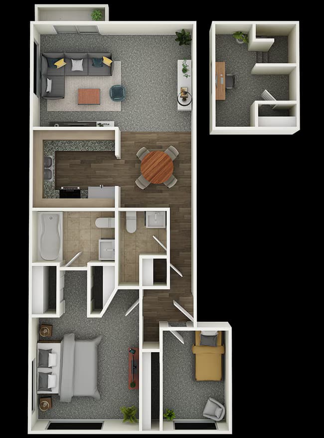 2x2 Loft 12-307 floor plan