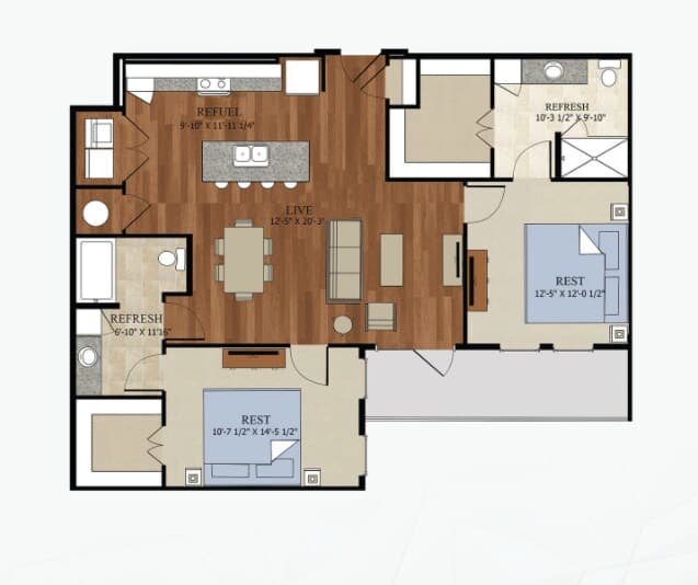 Unit 5424 5424 floor plan