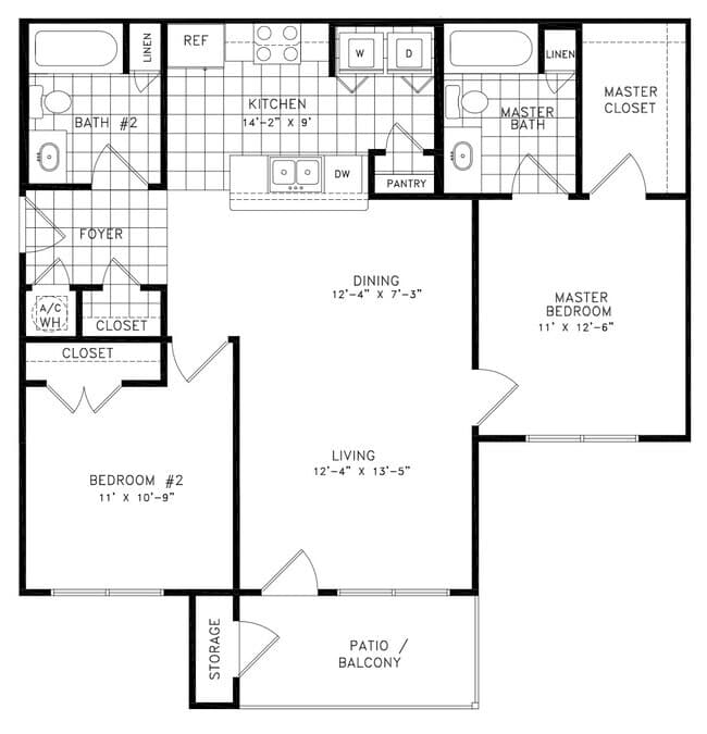 The Beaumont 1206 floor plan