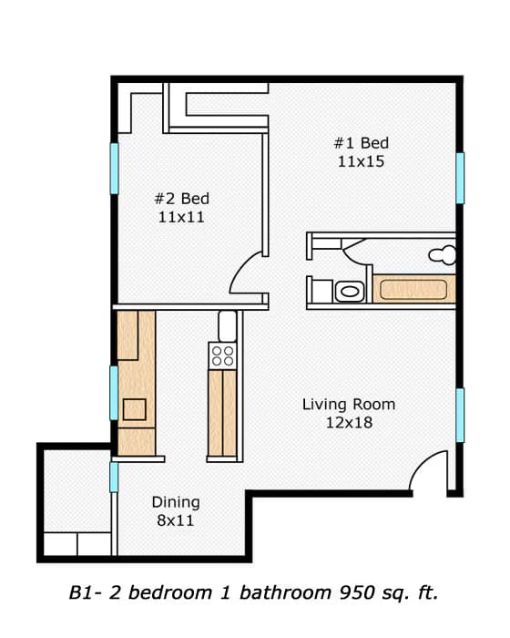 Unit 215 212 floor plan