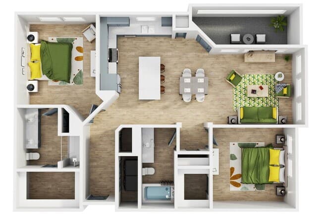 Unit 1301 1301 floor plan