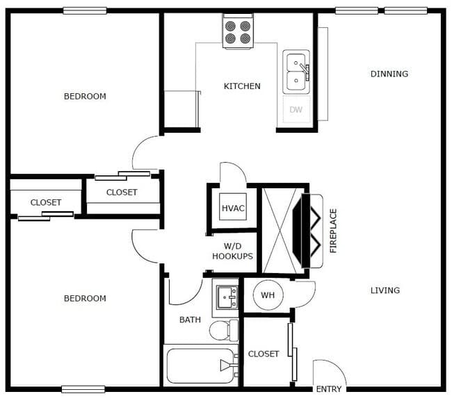 Unit E205 C205 floor plan