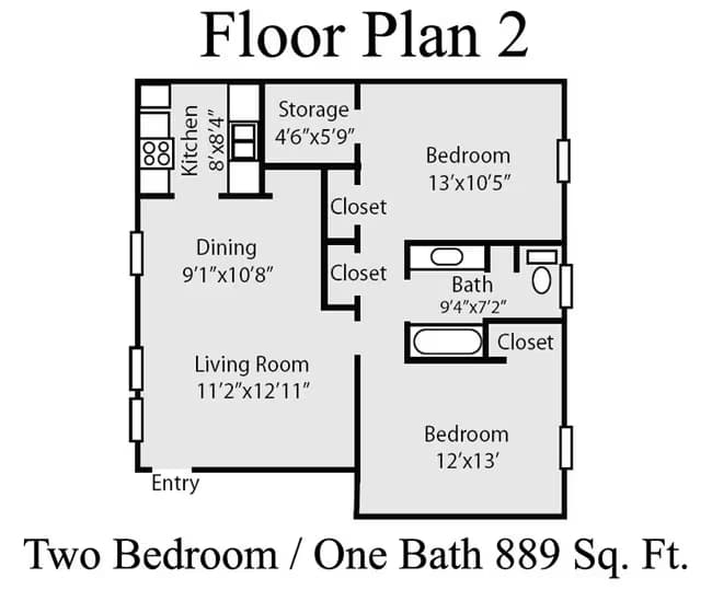 2x1 1101 floor plan