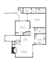2 Bed 2 Bath 205 floor plan