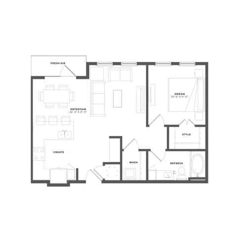 Unit 1-1329 1-1329 floor plan