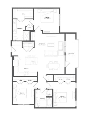 Unit 2-2341 1-1327 floor plan