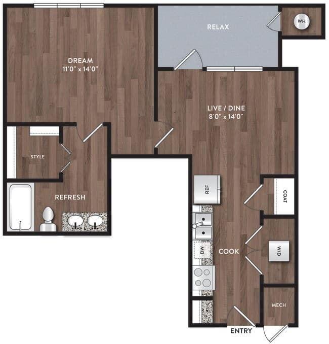 Unit 3430 1430 floor plan