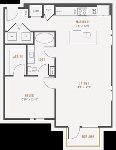 Unit 1200 1200 floor plan