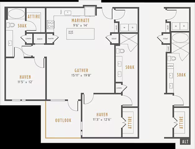 Unit 5220 1153 floor plan