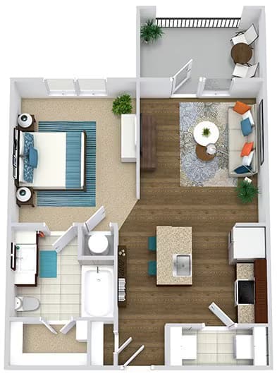 Green - Studio 14211 floor plan