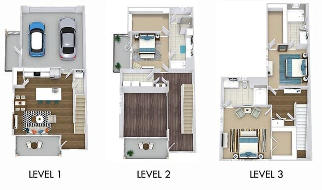 Harris Townhouse with Garage and Yard 5101 floor plan