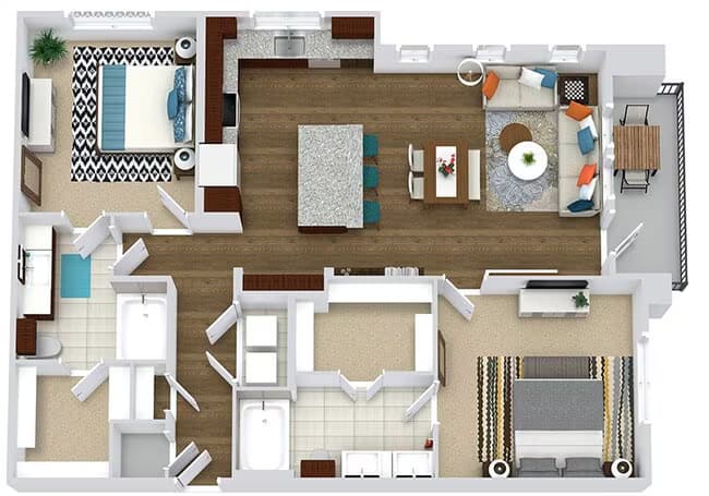 Unit 18312 13201 floor plan
