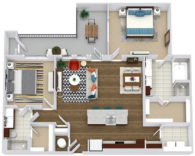 Unit 3307 1118 floor plan