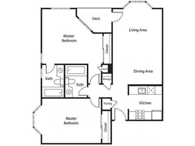 2B w/ Balcony Renovation 3 4-214 floor plan