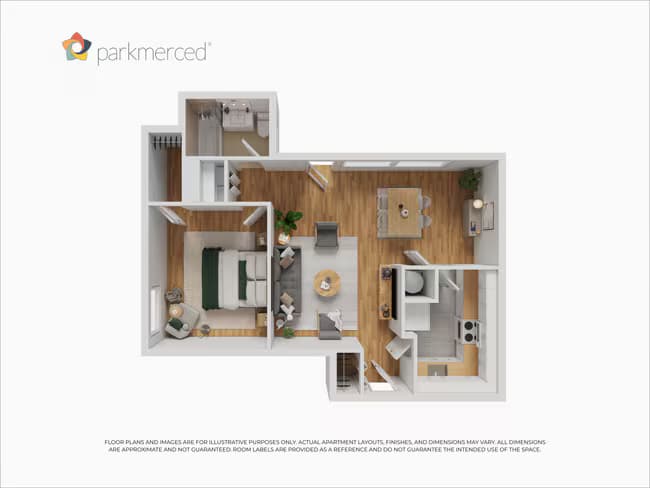 1 Bed 1 Bath TH floor plan