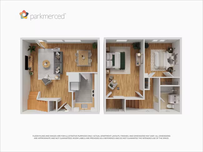 2BR/2BA floor plan