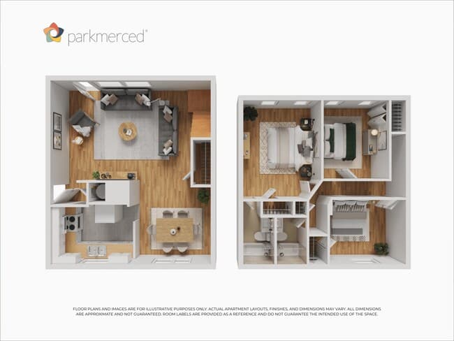3 Bed 2 Bath TH floor plan